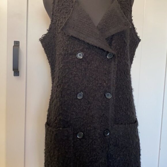 Sanctuary double breasted button front wool blend vest warm - Picture 1 of 14